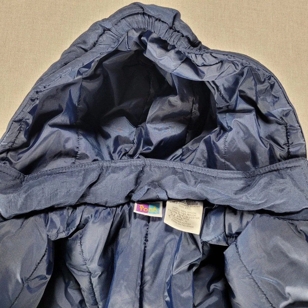 Vintage Disney Winnie the Pooh Colorblock Hooded Winter Jacket 4T K&R Sportswear
